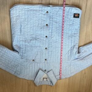Percival light blue men's quilted jacket. Nwot Orig $350